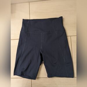 Girlfriend Collective Navy High Rise Bike Short Size M